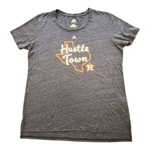 NWOT Majestic MLB Houston Astros Baseball Blue T-Shirt Women's Size Large‎